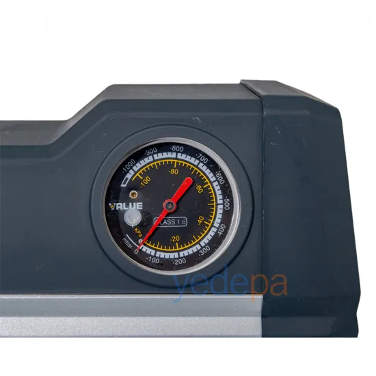 Value VRP-6DV Çift Kademeli Vakum Pompası (170 l/dk - 6 CFM, 15 Mikron, Dahili Vakummetre + Solenoid Valf, R32/R1234yf)