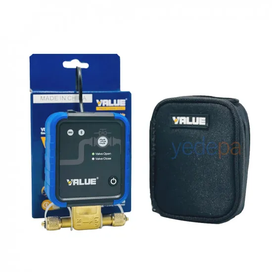 Value VSV1 Akıllı Soğutucu Gaz Vanası (Bluetooth + Hi VALUE App, VRS2A Tartı ile Otomatik Şarj, A2L/R32 Uyumlu)