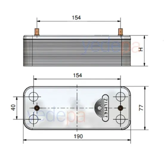 Viessmann - ECA Kombi Plakalı Eşanjör 20 Plaka