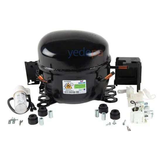 Walton GVYX9AA 1/4+ Hp Hermetik Buzdolabı Soğutucu Kompresör - R600a, 220V, 185W Soğutma Kapasiteli, Sessiz Çalışma ve Yüksek Verimlilik