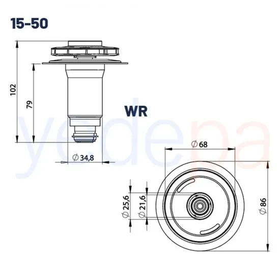 Wilo 15/5 Sirkülasyon Pompa Rotor 35mm