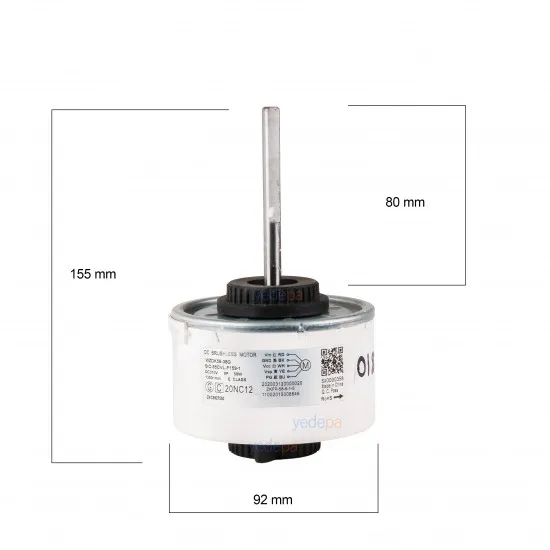 WZDK58-38G / ZKFP-58-8-1-5 Klima İç Ünite Fan Motoru