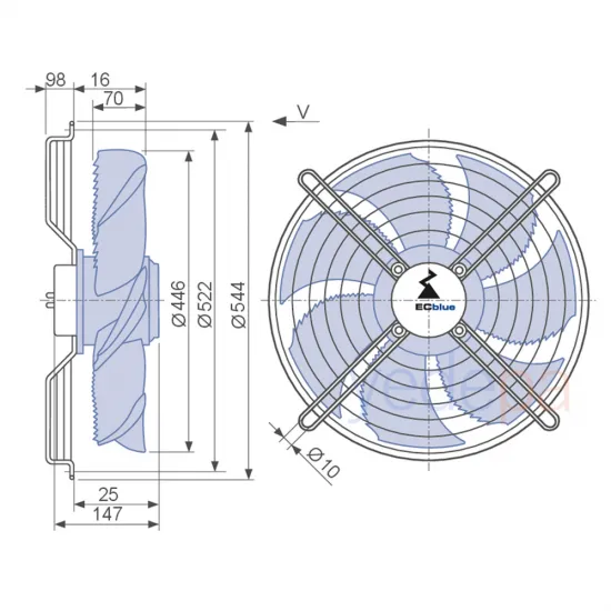 Ziehl-Abegg FN045-6IK.BF.V7P2 Aksiyel Fan Motoru
