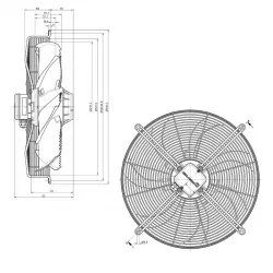Ziehl-Abegg FN050-4EW.4I.A7P1 Aksiyel Fan Motoru - 164208