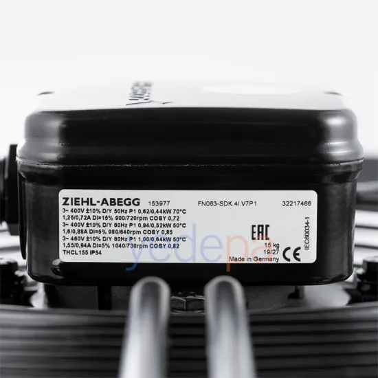 Ziehl-Abegg FN063-SDK.4I.V7P1 Aksiyal Fan - 380V, 630mm Fan Çapı, 11.250 m³/h Hava Debisi, 900 RPM, Emme Yönlü - Art. 153977