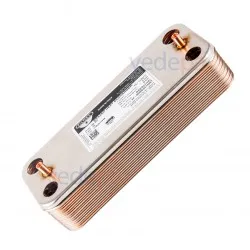 Zilmet 17B2071206 12 Plakalı Kombi Isı Eşanjörü, 166 mm Vida Aralığı - Demirdöküm, Baxi, Fondital, Vaillant ve Protherm Uyumlu