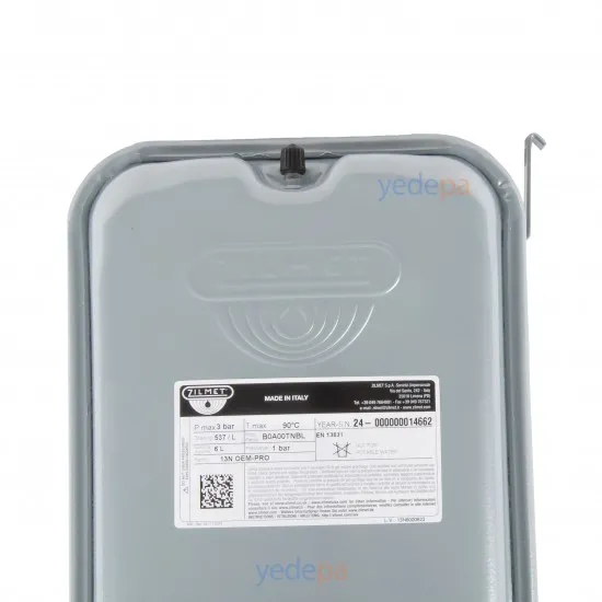 Zilmet 6 Lt Kombi Genleşme Tankı - 3/8 Bağlantı - Immergas Eolo Star Uyumlu (Kancalı)