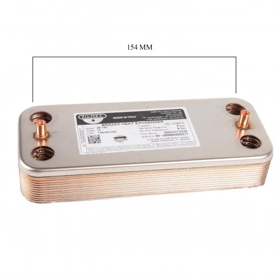 Zilmet Kombi Plakalı Eşanjör 12 Plaka - 17B1901206, ECA, Bosch, Viessmann Uyumlu