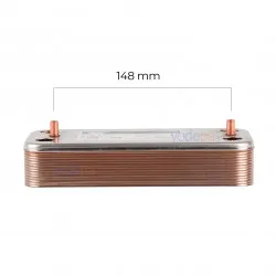Zilmet Kombi Plakalı Eşanjör 14 Plaka – 17B1901426, 148 mm | ECA Confeo, Ferroli Divatop, Viessmann Vitopend, Ariston Uno, Biasi, Fondital Uyumlu