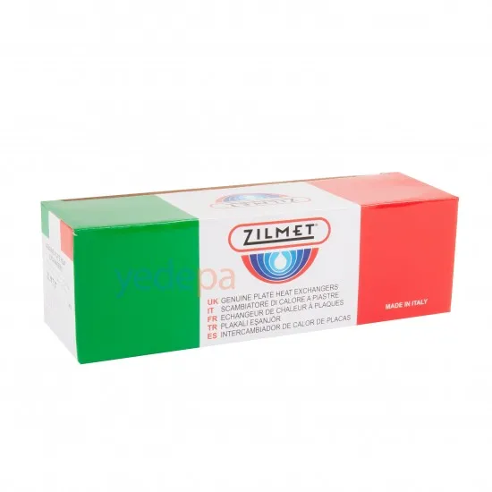Zilmet 17B2071206 12 Plakalı Kombi Isı Eşanjörü, 166 mm Vida Aralığı - Demirdöküm, Baxi, Fondital, Vaillant ve Protherm Uyumlu