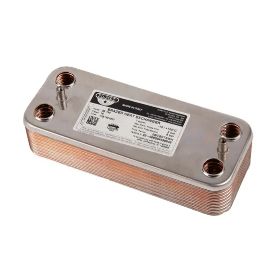 Zilmet Kombi Plakalı Eşanjör 16 Plaka – 17B1901601, 148 mm, 28 kW | Beretta R8037, Riello 4364201, Arçelik Uyumlu