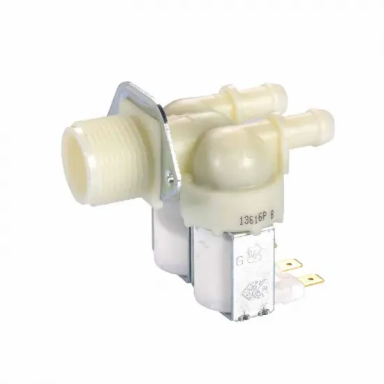 Çamaşır Makinası İkili Su Giriş Vanası 180° Metal Braketli 10,50 mm