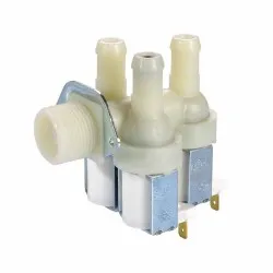 Çamaşır Makinası Üçlü Su Giriş Vanası 90° Metal Braketli 13 mm