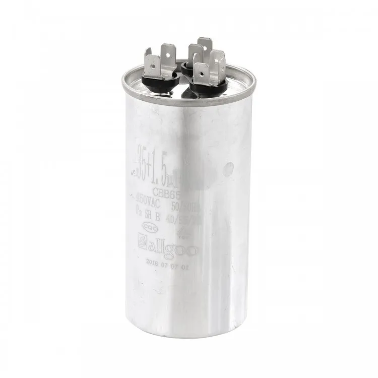 35+5 µF Dual Klima Kondansatör (Kapasitör) Metal 450 VAC - 50/60 Hz