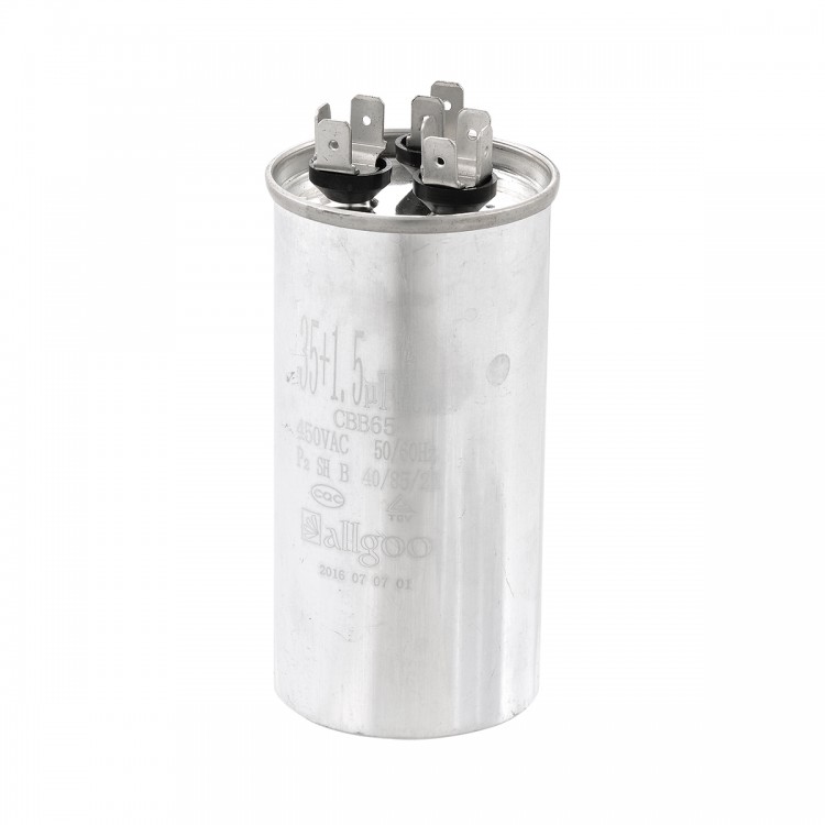 35+5 µF Dual Klima Kondansatör (Kapasitör) Metal 450 VAC - 50/60 Hz