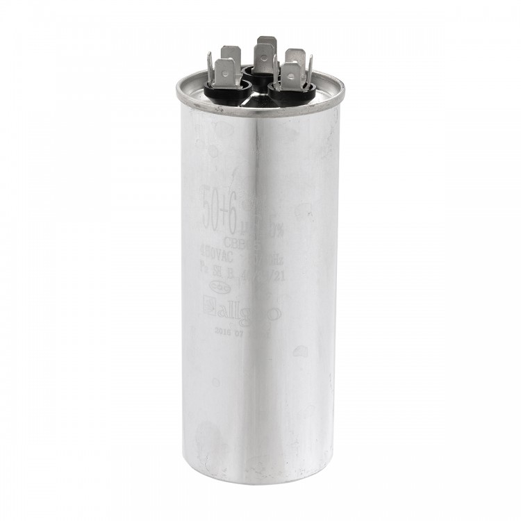 50+6 µF Dual Klima Kondansatör Metal 450 VAC