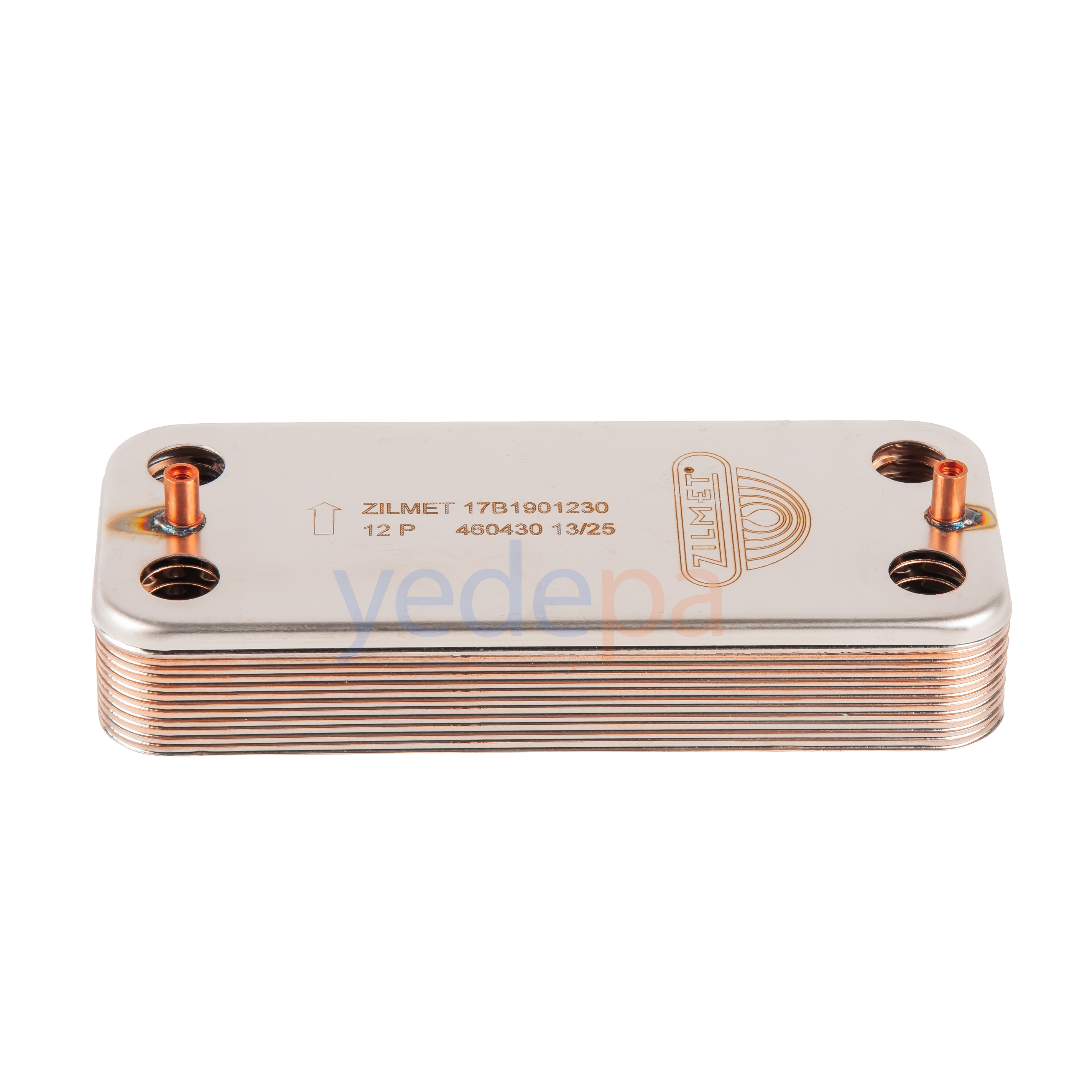 Zilmet 17B1901230 12 Plakalı Kombi Eşanjörü (160 mm Vida Aralığı) | Airfel, Baymak, Baxi, Eco5, Nova Uyumlu